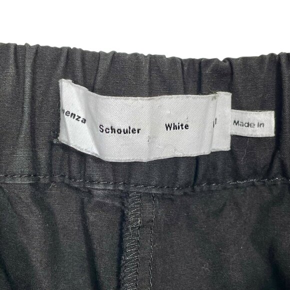 Proenza Schouler White Label Black Cotton Linen Wide Leg Pants Sz S - Picture 8 of 15